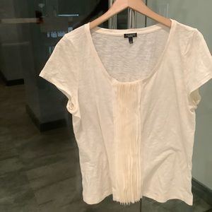 5 for $15 Talbots Ivory Cotton Tee L